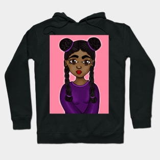 black girl magic cute art digital drawing Hoodie